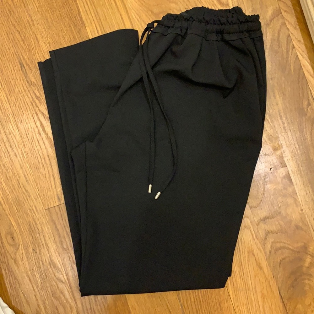 Black polyester pant